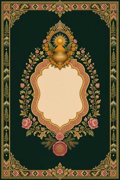 Haldi — Himachal Kangra-Pahari Wedding Suite — Nalangu card design