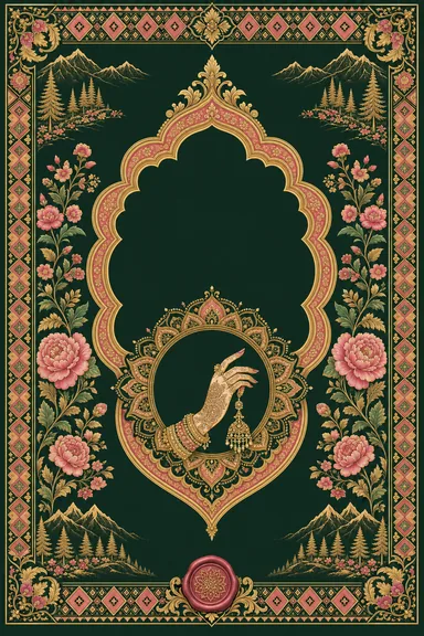 Mehndi — Himachal Kangra-Pahari Wedding Suite — Mehndi card design