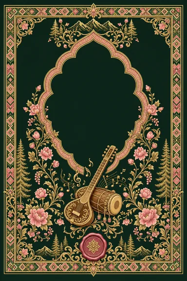 Sangeet — Himachal Kangra-Pahari Wedding Suite — Sangeet card design