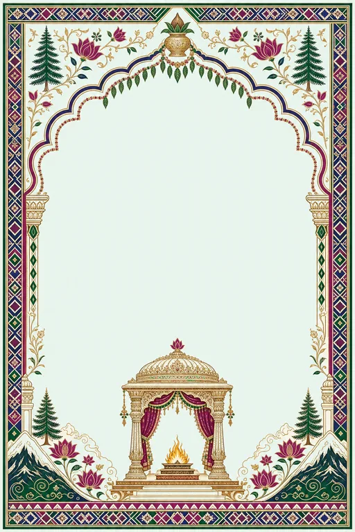 Vivah — Himachal Kangra-Pahari Wedding Suite — invitation page