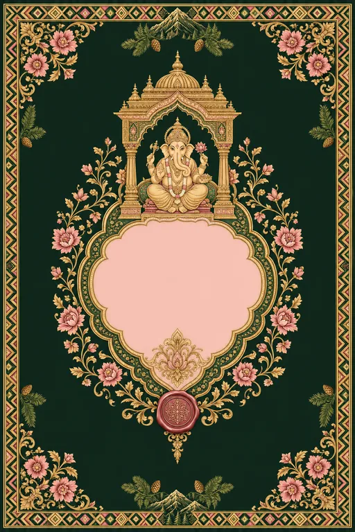 Vivah — Himachal Kangra-Pahari Wedding Suite — Hindu Traditional Vivah invitation card design from Ayozan