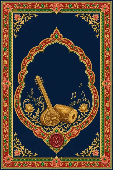 Jammu Dogra-Basohli — Sangeet invitation card design