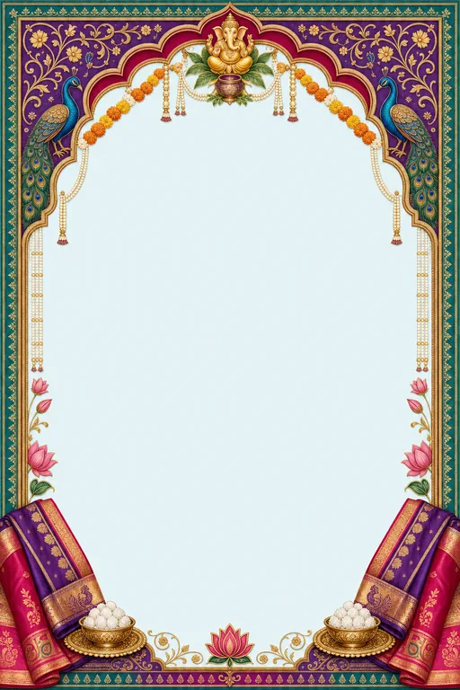 Sakharpuda — Maharashtra Paithani Wedding Suite — invitation page