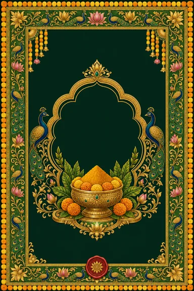 Maharashtra Paithani — Marathi Heritage invitation card design