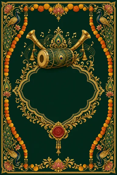 Sangeet — Maharashtra Paithani Wedding Suite — Sangeet card design