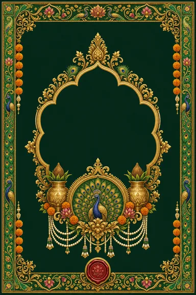 Maharashtra Paithani — Marathi Wedding invitation card design