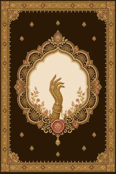 Mehndi — Madhya Pradesh Chanderi Wedding Suite — Mehndi card design