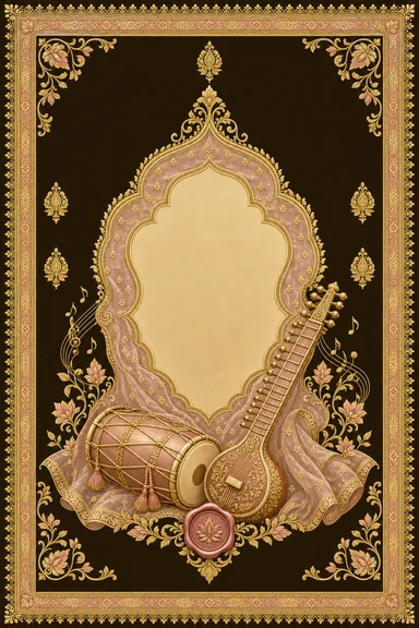 Sangeet — Madhya Pradesh Chanderi Wedding Suite — Sangeet card design