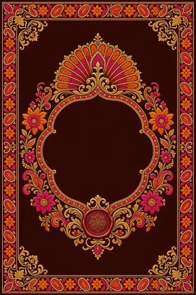 Reception — Punjab Phulkari Wedding Suite — Reception card design