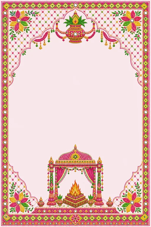 Vivah — Punjab Phulkari Wedding Suite — invitation page