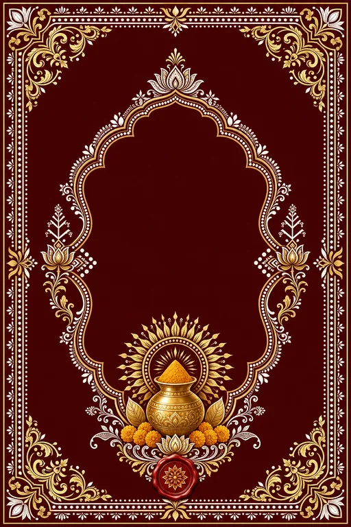 Haldi — Uttarakhand Aipan Wedding Suite — Uttarakhandi Hindu Traditional Haldi invitation card design from Ayozan