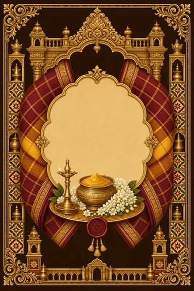 Nalangu — Chettinad Nattukottai Wedding Suite — Haldi card design