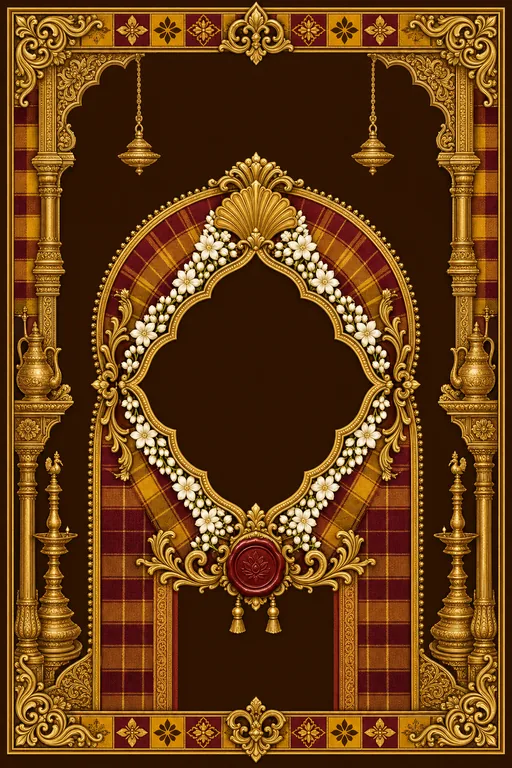 Reception — Chettinad Nattukottai Wedding Suite — Tamil Hindu Traditional Reception invitation card design from Ayozan