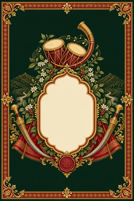 Valaga — Coorg Kodava Wedding Suite — Kannada Hindu Traditional Valaga invitation card design from Ayozan