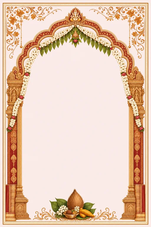 Nichayathartham — Tamil Brahmin (Iyer-Iyengar) Wedding Suite — invitation page