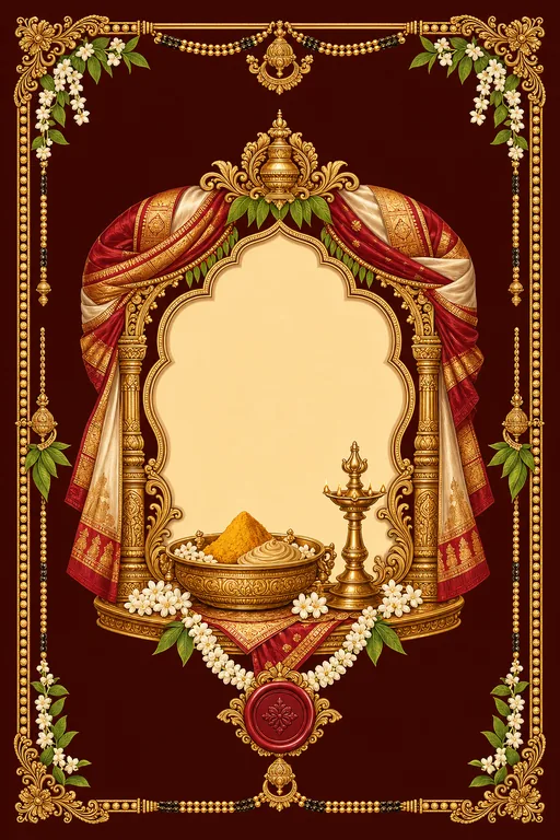 Nalangu — Tamil Brahmin (Iyer-Iyengar) Wedding Suite — Tamil Hindu Traditional Nalangu invitation card design from Ayozan