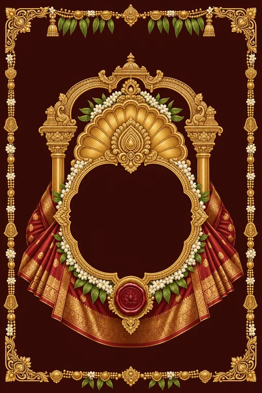 Reception — Tamil Brahmin (Iyer-Iyengar) Wedding Suite — Tamil Hindu Traditional Reception invitation card design from Ayozan