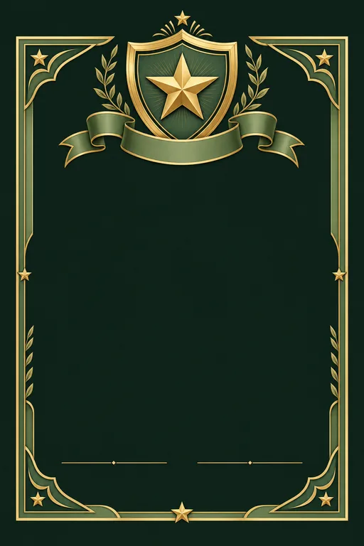 Best Discipline — Emerald — Traditional Best Discipline invitation card design from Ayozan