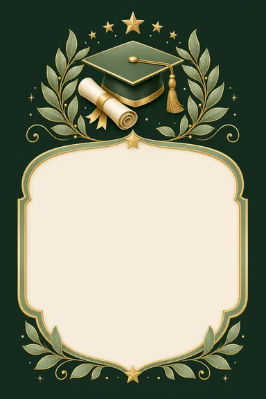 Graduation — Emerald — Graduation invitation card design