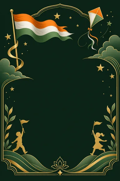 Independence Day — Emerald — Independence Day greeting card design