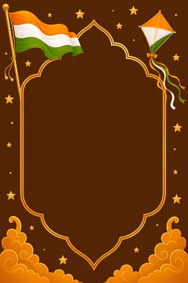 Independence Day — Marigold — Independence Day greeting card design