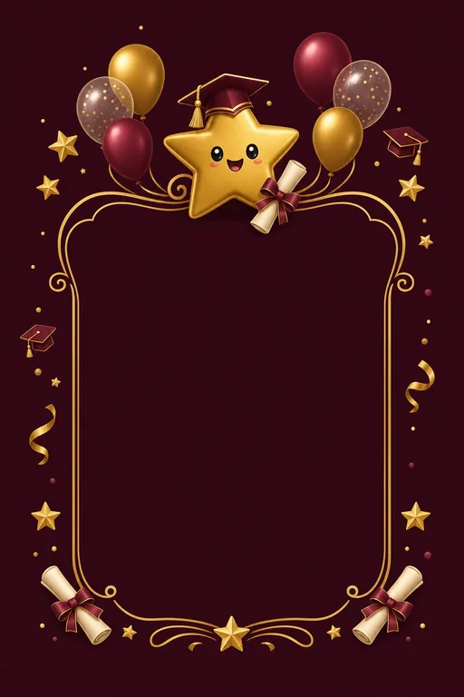 KG Graduation — Royal — Ornate Kg Graduation invitation card design from Ayozan