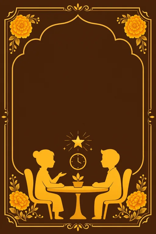 Parent-Teacher Meeting — Marigold — Traditional Parent Teacher Meeting invitation card design from Ayozan