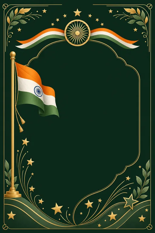 Republic Day — Emerald — Traditional Republic Day invitation card design from Ayozan