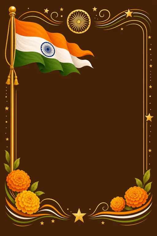 Republic Day — Marigold — Traditional Republic Day invitation card design from Ayozan