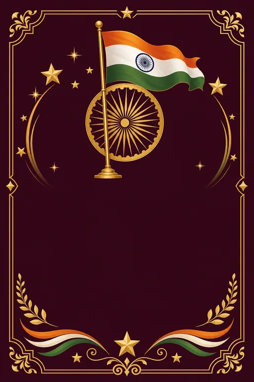 Republic Day — Royal — Ornate Republic Day invitation card design from Ayozan