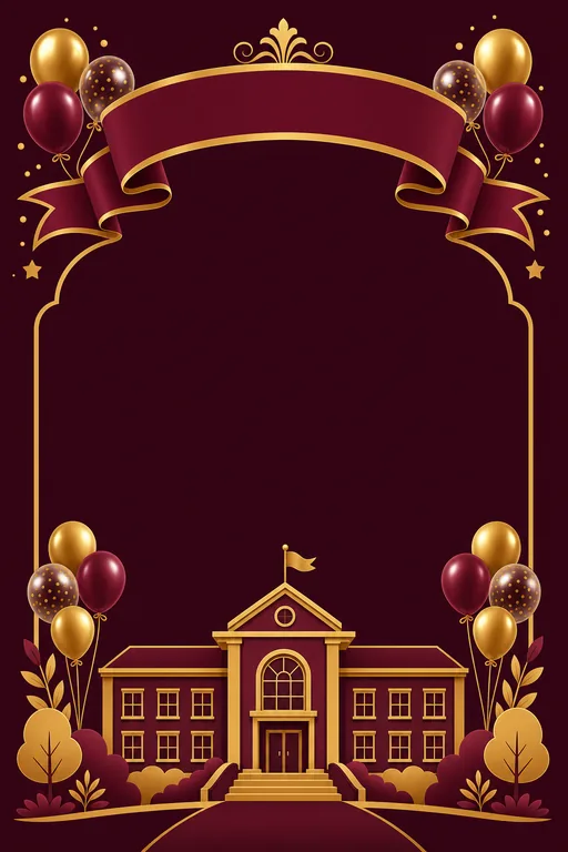 Welcome Back — Royal — Ornate School Welcome invitation card design from Ayozan