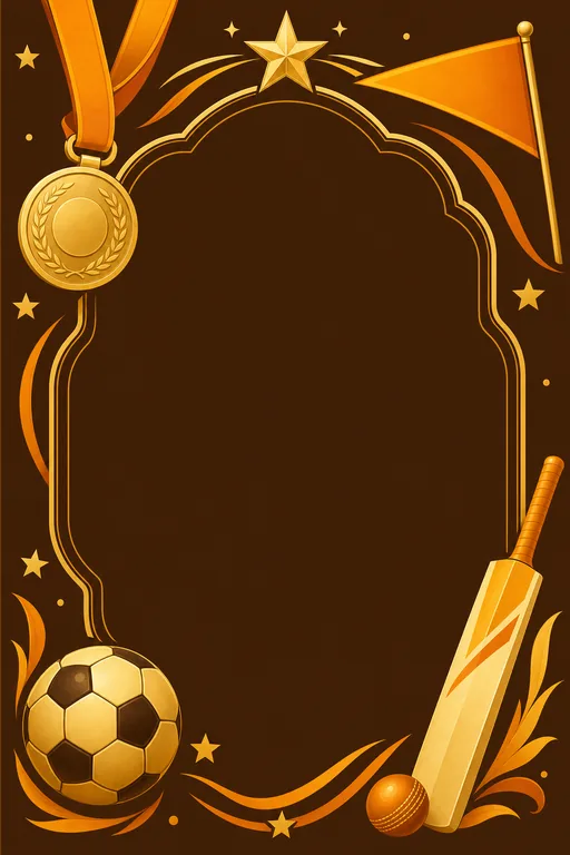 Sports Day — Marigold — Traditional Sports Day invitation card design from Ayozan