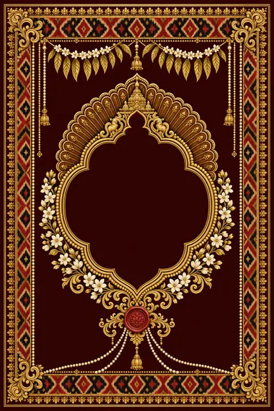 Reception — Andhra Pochampally Ikat Wedding Suite — Reception card design