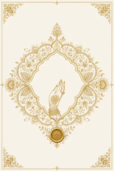 Mehndi — Haryana Bagh — Foil Wedding Suite — Mehndi card design