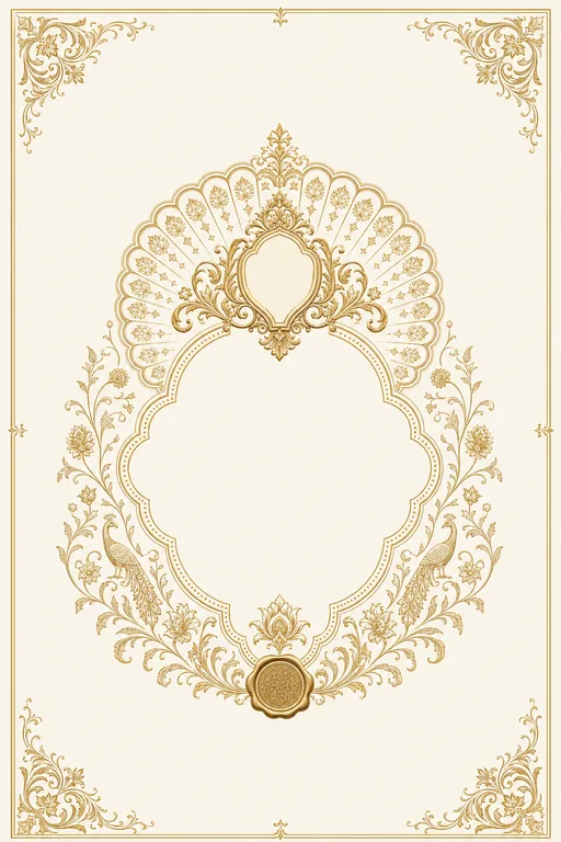 Reception — Haryana Bagh — Foil Wedding Suite — Hindu Traditional Reception invitation card design from Ayozan