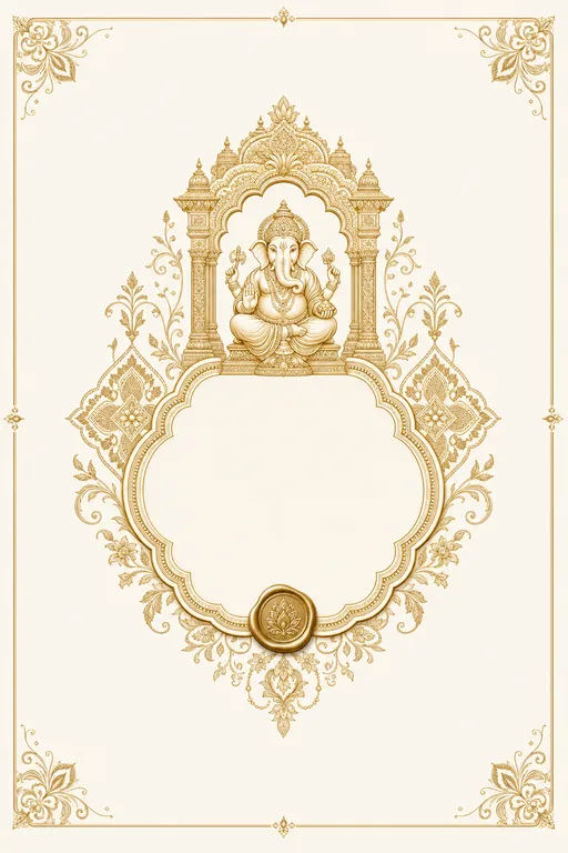 Vivah — Haryana Bagh — Foil Wedding Suite — Hindu Traditional Vivah invitation card design from Ayozan
