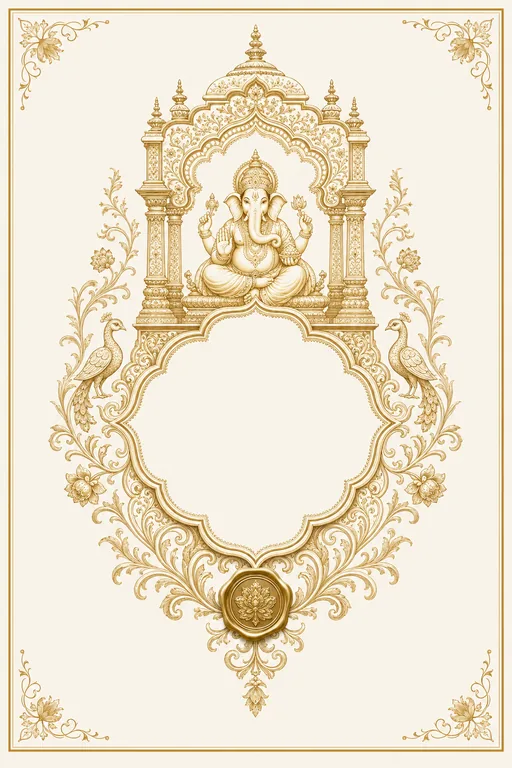 Vivah — Jammu Dogra — Foil Wedding Suite — Hindu Traditional Vivah invitation card design from Ayozan