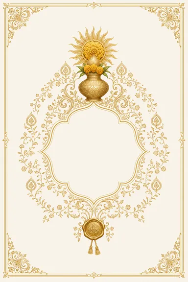 Haldi — Madhya Pradesh Chanderi — Foil Wedding Suite — Haldi card design