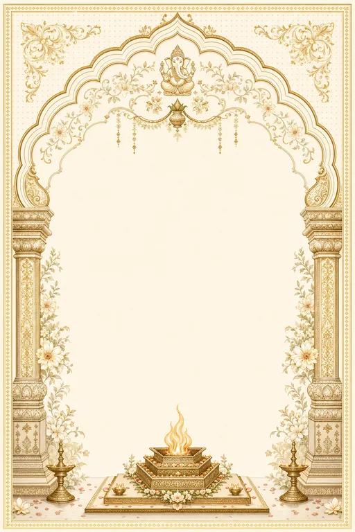 Vivah — Madhya Pradesh Chanderi — Foil Wedding Suite — invitation page
