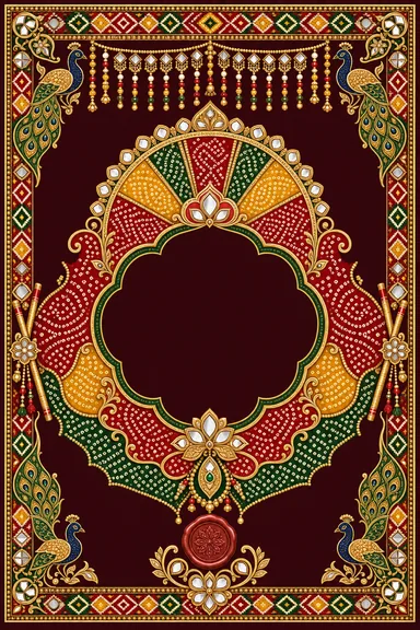 Gujarati Bandhani-Patola — Gujarati invitation card design