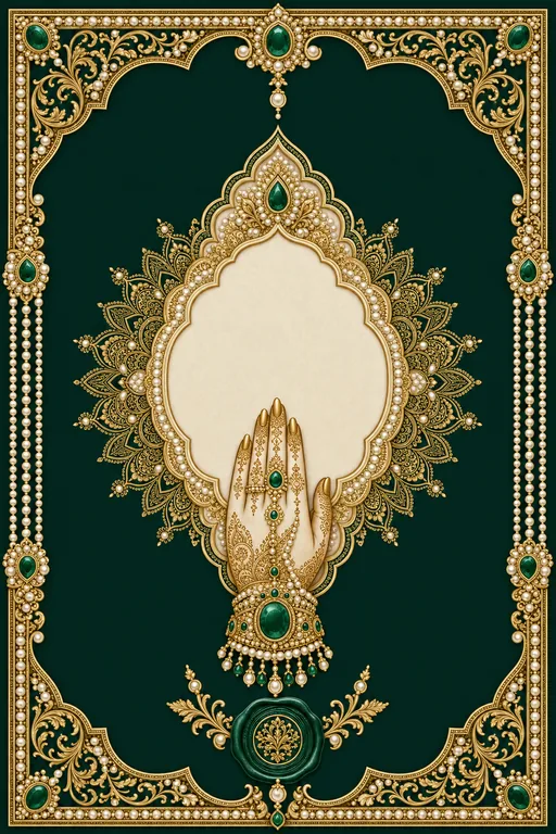 Mehndi — Hyderabadi Nizami Wedding Suite — Hyderabadi Hindu Traditional Mehndi invitation card design from Ayozan