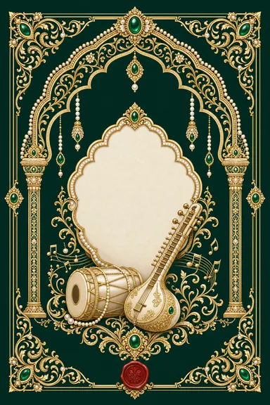 Sangeet — Hyderabadi Nizami Wedding Suite — Sangeet card design