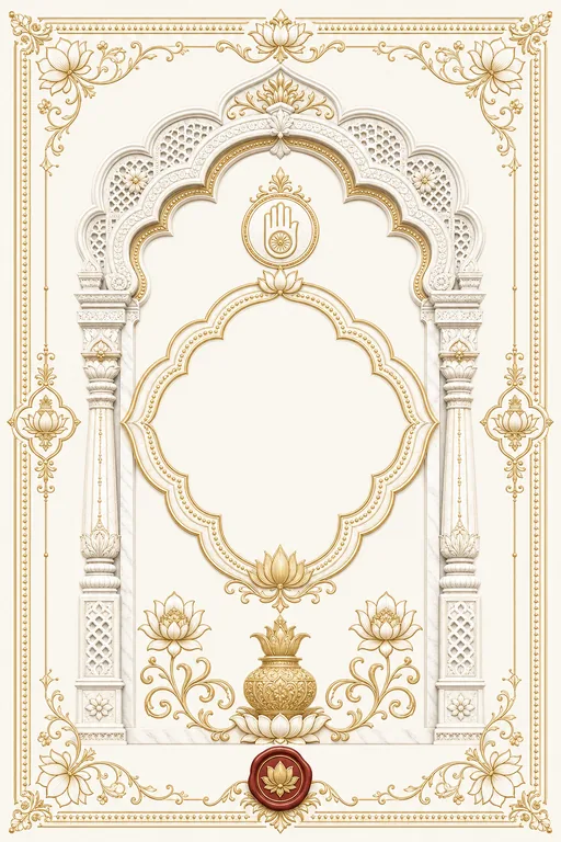Reception — Gujarati Jain — Vivah Wedding Suite — Gujarati Jain Traditional Reception invitation card design from Ayozan