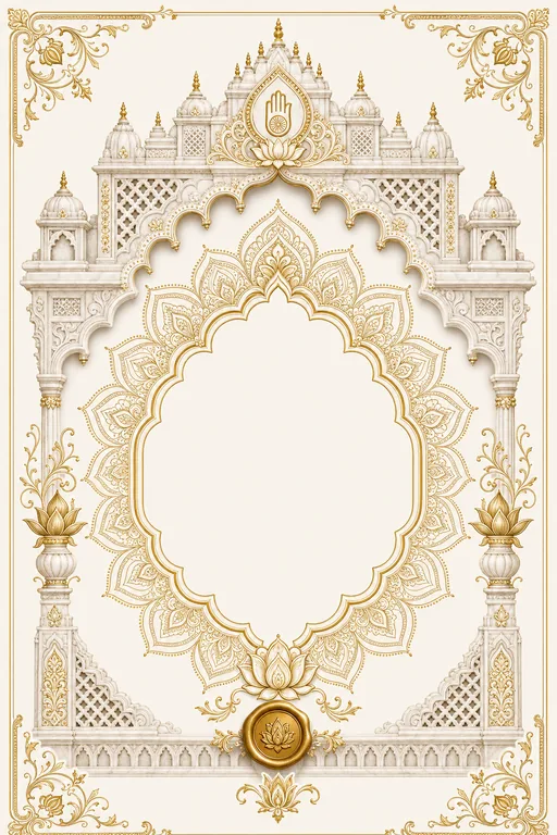 Mehndi — Rajasthani Jain — Vivah Wedding Suite — Rajasthani Jain Traditional Mehndi invitation card design from Ayozan