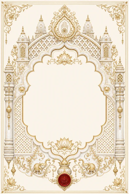 Reception — Rajasthani Jain — Vivah Wedding Suite — Rajasthani Jain Traditional Reception invitation card design from Ayozan