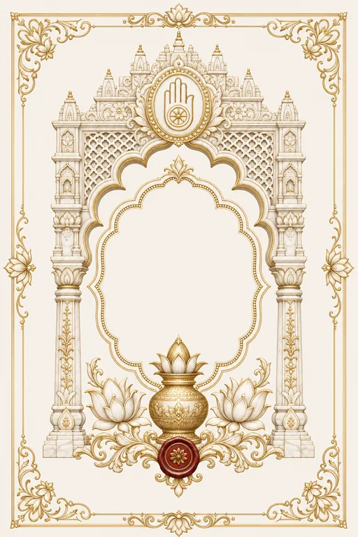 Wedding — Rajasthani Jain — Vivah Wedding Suite — Rajasthani Jain Traditional Wedding invitation card design from Ayozan