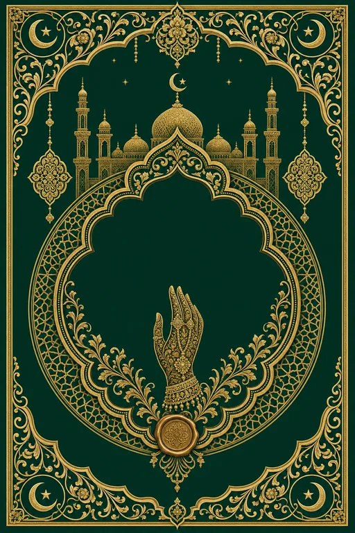 Mehndi — Gujarat Muslim — Nikah Wedding Suite — Gujarati Muslim Traditional Mehndi invitation card design from Ayozan
