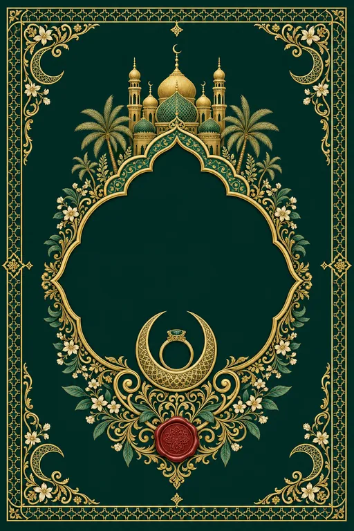 Mangni — Kerala Mappila — Nikah Wedding Suite — Malayalam Muslim Traditional Mangni invitation card design from Ayozan