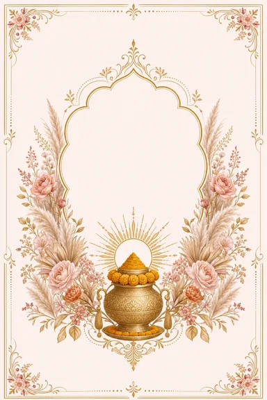 North Modern — Blush Fusion — Haldi invitation card design