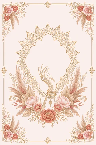 Mehndi — North Modern — Blush Fusion Wedding Suite — Mehndi card design